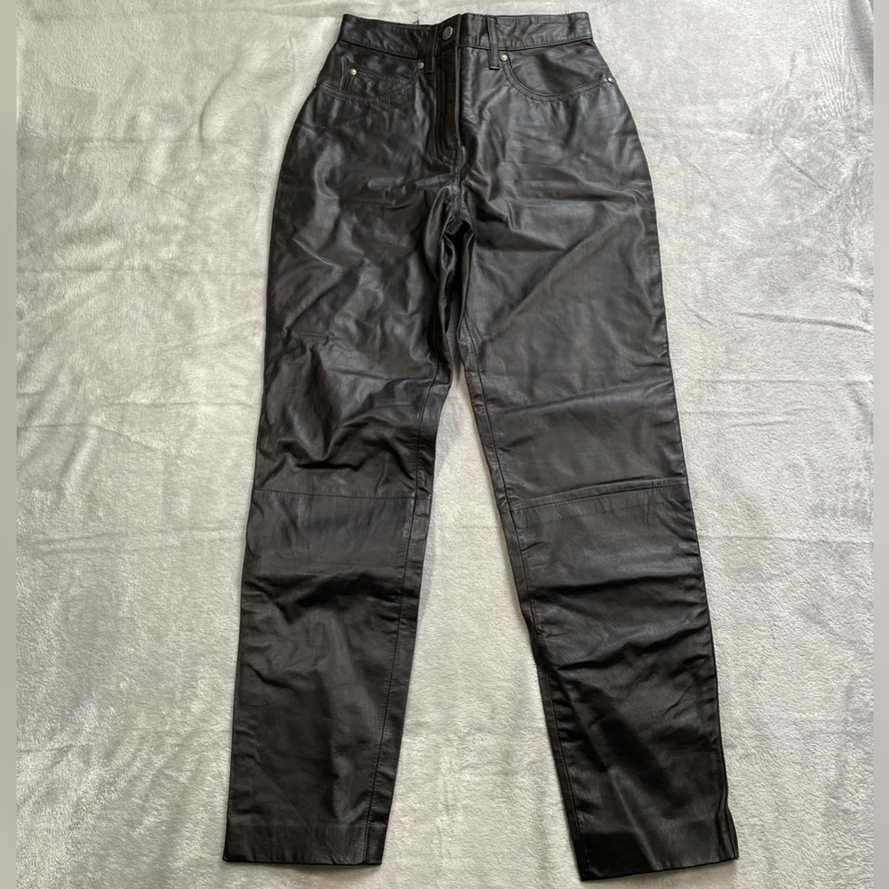 Harley-Davidson Motorcycles‎ Leather Riding Pants 4 Womens Black Genuine